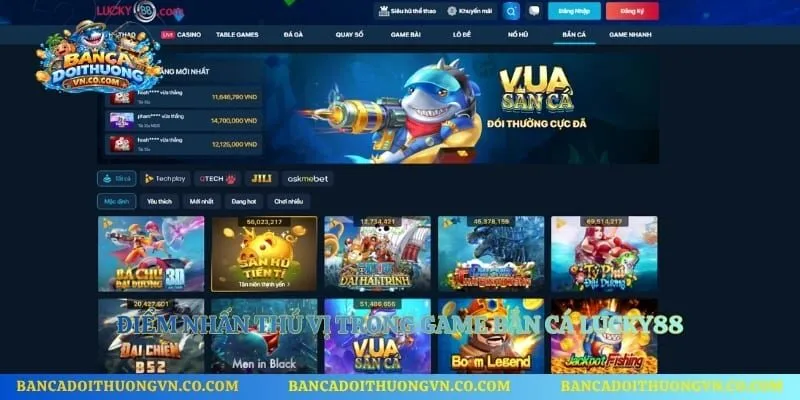 Điểm nhấn thú vị trong game bắn cá Lucky88